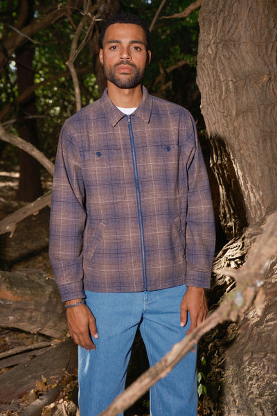 Grain Full Zip Shirt Jacket [Navy] – Quasi Skateboards