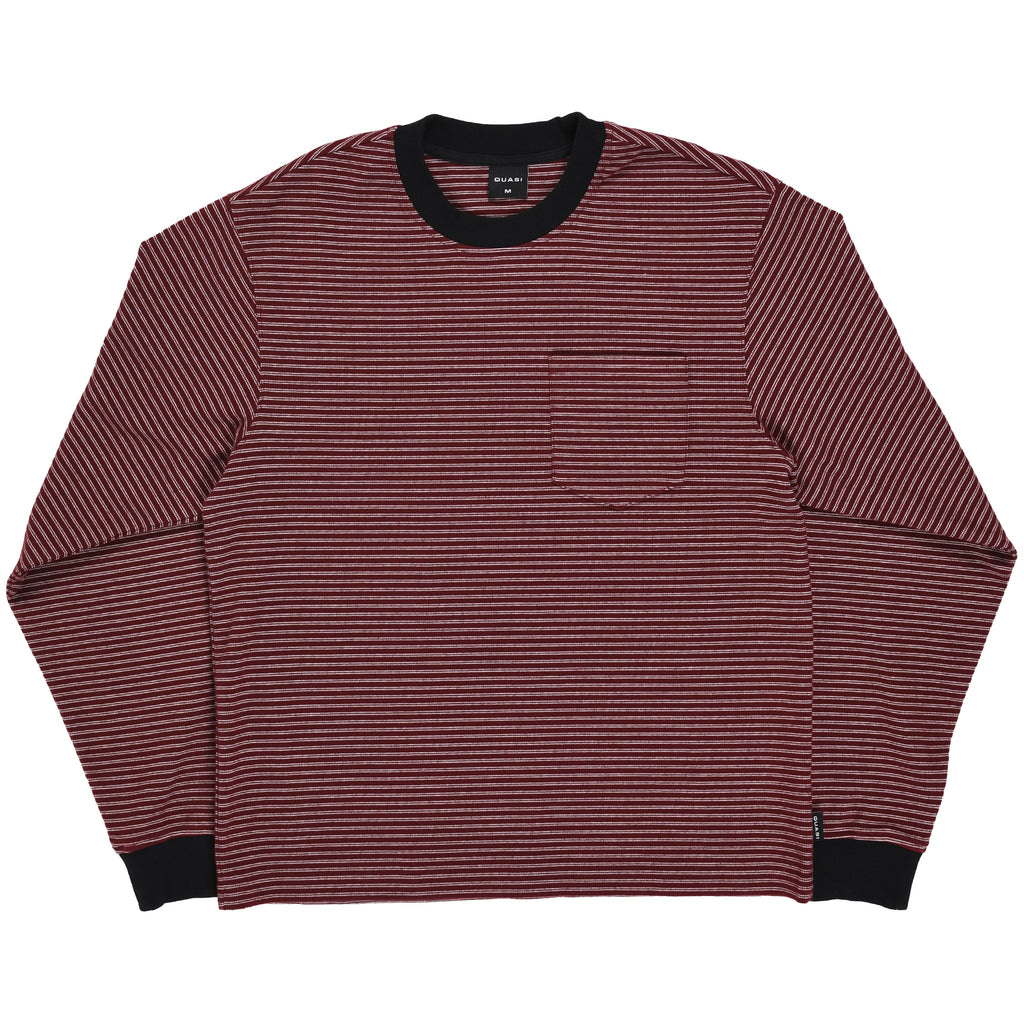 Linescreen Long Sleeve Pocket Tee [Wine]
