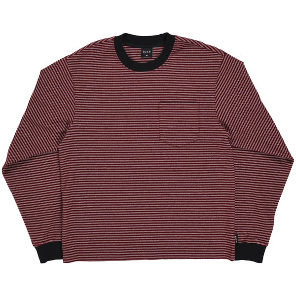 Linescreen Long Sleeve Pocket Tee [Wine]