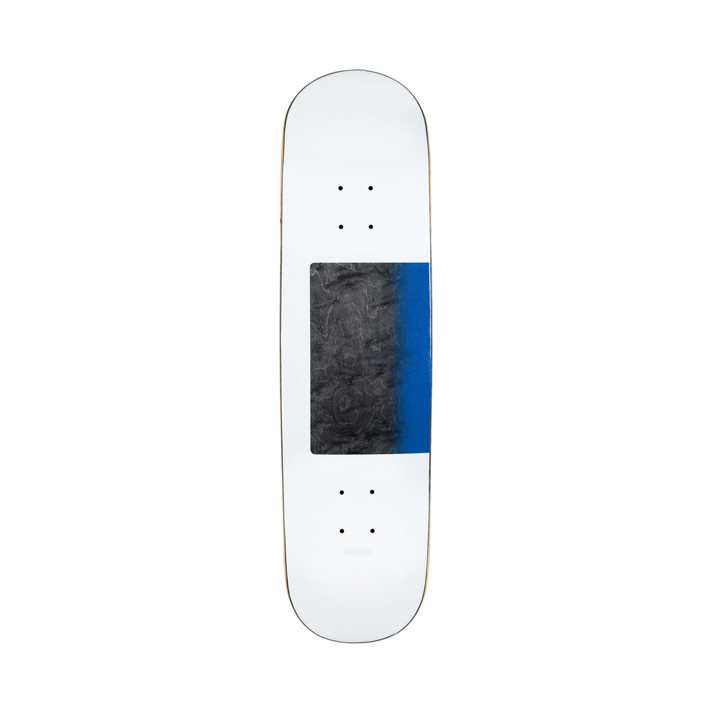 " 8.25"" x 32.125"" WB 14.25""  Manufactured at PS Stix  Black Bottom Veneer w/ Blue Paint Fade"